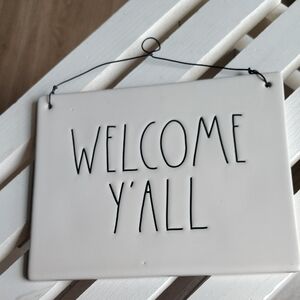 Rae Dunn Welcome Y'all Sign